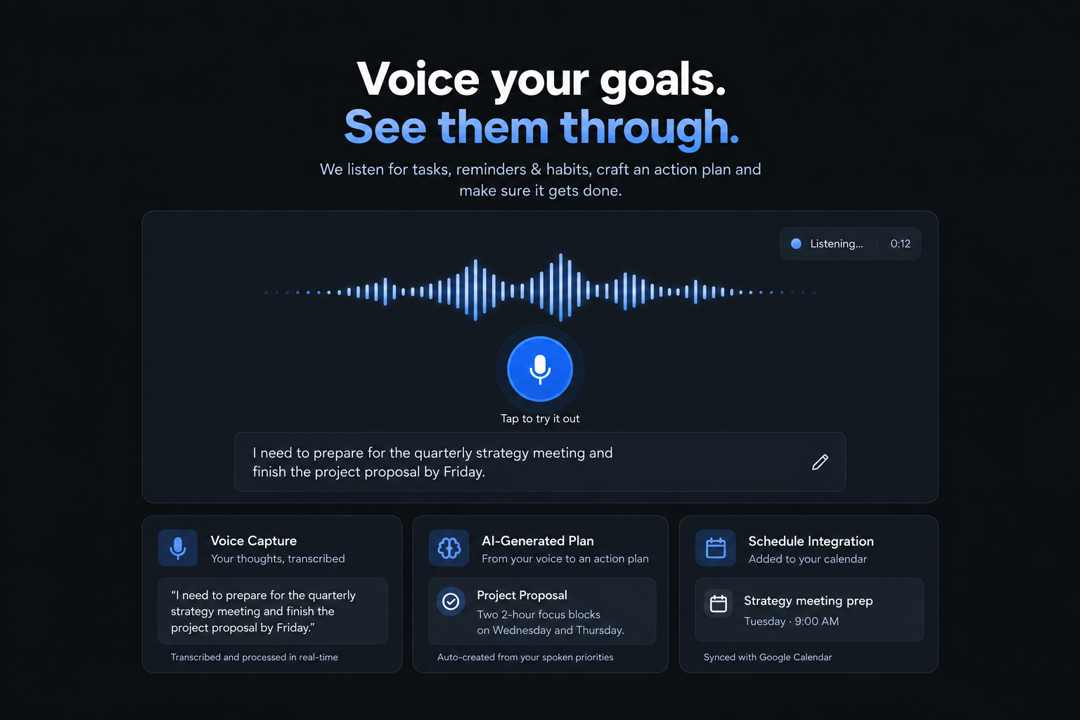 Motivee — product interface visualization