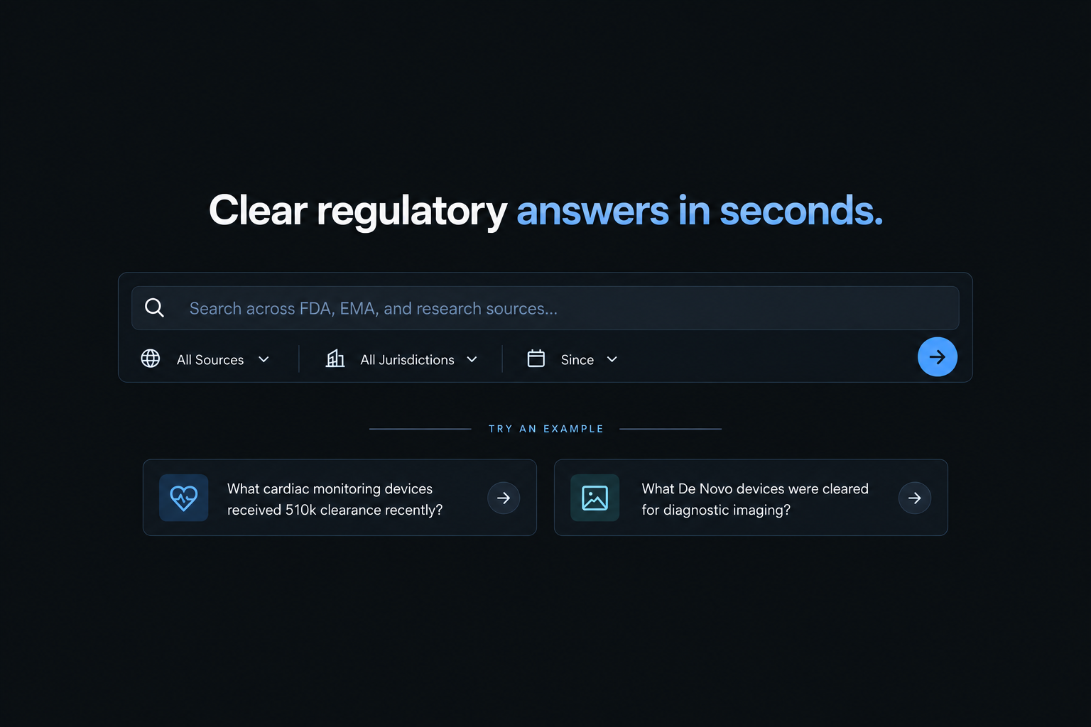 RegIntel — product interface visualization